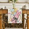 Floral Bow Bunny Rabbits Eggs Easter Table Runner, Seasonal Spring Kitchen Dining Table Decoration for Home Party Decor 13x72 Inch